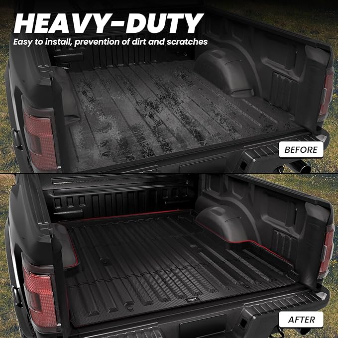 LASFIT 5.5ft Bed Mat for Ford F-150 2015-2023| F150 Lightning 2022 2023 67.1" Trcuk Bed Box Liner TPE All Weather Protector Durable & Easy Clean-Not Fit for Drop in Bedlienr