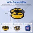 FLASHFORGE PETG Pro Filament 1.75mm Yellow, 3D Printer Filament 1kg (2.2lbs) Spool, Dimensional Accuracy +/- 0.02mm, 3D Printing Filament for Various Mechanical Parts, Waterproof Parts