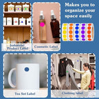 1/2 Inch Solid Round Color Coding Labels Roll, Self-Adhesive Circle Dot Sticker 10 Assorted Colors for Inventory and Home Organize, File Classification, 10 Colors (10000)