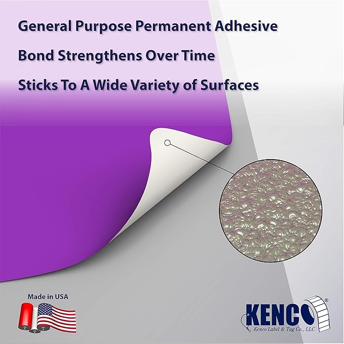4" X 6" Direct Thermal Perforated Stickers Labels for Shipping Labels, Inventory, and Color Coding - Compatible with Zebra, Rollo, Godex and More (Purple, Pallet)
