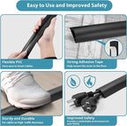 8.5FT Black Cord Cover Floor, Cord Protector, Floor Extension Cable Cover, Soft PVC Wire Covers - Cord Cavity: 0.7" (W) x 0.4" (H)