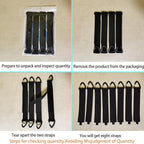 Extension Cord Organizer(8 Pack), Garage Organization and Storage, 16-Inch(Unfolded) Heavy Duty Storage Strap for Extension Cord Within 100ft or Hoses Within 35ft, with Triangle Buckle for Hanging