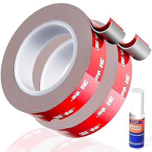 Double Sided Tape Heavy Duty Made of 3M VHB, 30FT Outdoor Heat Resistant Automotive Waterproof Mounting Tape, 0.6In Width Super Strong Adhesion Foam Tape