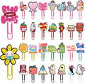 30 PCS Bookish Paper Clips Metal Paperclip Large Size Paper Clip Cute Bookmark Colorful Office Supplies Bookmark Clamp Desk Accessories Stationery for School Gifts for Christian