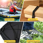Strong and Durable Bungee Cord Roll - 3/16" x 100ft Elastic Cord, Kayak Stretch String Rope, Bungee Shock Cords for Repairing Tent Poles, DIY, Tie Downs, Black