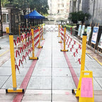 Retractable Barricade with Wheels - Expandable Metal Barrier for Aisles & Driveways, 1.2m x 3m, Ideal for Crowd Control and Safety Management