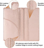 Cacturism Car Registration and Insurance Holder, Car Accessories Vehicle Glove Box Car Organizer Men Women Wallet Case with Magnetic Shut for Cards, Essential Document, Driver License, Bling Rose Gold