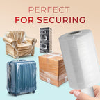 Shrink Wrap Roll for Moving | 80 Gauge 5" x 1000 FT Plastic Wraps for Packing | Clear Stretch Film for Pallets, Furniture, Boxes & Storage Protection - 3 Pack