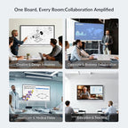 Smart Board, 55" Interactive Whiteboard with Google EDLA, Built-in Digital Whiteboard, Wireless Casting, Split-Screen & Unlimited Canvas for Business and Education (Wall Mount Included)