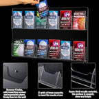 Eersida Acrylic Brochure Pamphlet Holder Brochure Display Stand Business Tri Fold Multi Slot Holder Rack Wall Mount Clear Pocket Space Saver for Flyer Literature Menu Advertise(12 Pockets)