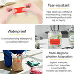 1X2 inch Label Stickers Roll for Thermal Printer 500PCS Colored Removable Freezer Labels Waterproof Blank Sticker Labels to Write on for Food Containers and Jars, Fluorescent Red