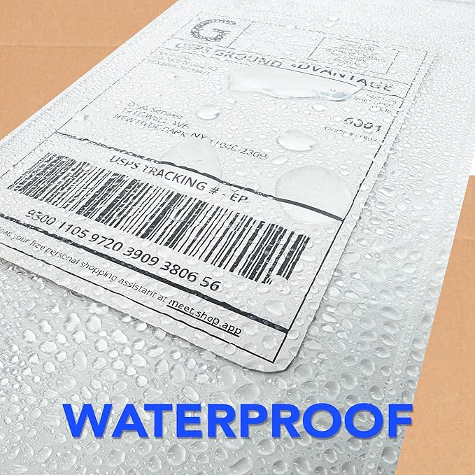 100 Count 4.5" x 5.5" Shipping Label Envelopes, Clear Packing List Pouches with Self-Adhesive Back, Top Loading for Shipping Labels Sleeves, for Packing Slips, Labels Invoices & Paperwork. GPI
