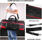 HAUTMEC 24" Large Pro Tool Bag, Heavy-Duty 1680D Double-Layer Fabric Wide Mouth Tool Bag with Metal Frame & Thickened Base, Padded Shoulder Strap & Rotary Buckle, 36 Pockets & Level Holder - HT0284