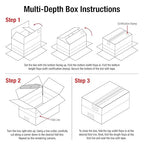 Aviditi Shipping Boxes Multi-Depth 12"L x 9"W x 6"H, 25-Pack | Corrugated Cardboard Box for Packing, Moving and Storage