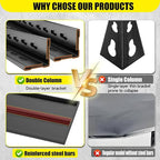 Storage Shelves, Garage Metal Shelving Unit, Adjustable, Double-Layer Column with Reinforced Ribs, Heavy-Duty, Capable of Bearing 600-3600 lbs (Black, 32 * 32 * 12, 3-Tier)
