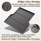 TripleAliners Truck Bed Mat Compatible with 2005-2023 Toyota Tacoma Accessories 5FT Vehicle Perfectly Flush All Weather Protection TPE Heavy Duty Pickup Car Bed Cargo Mat