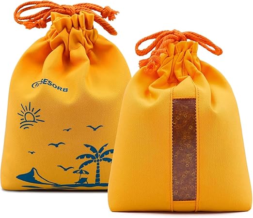 5X 1000 Gram Reachargeable Silica Gel Beads with 5 Cloth Bags, Indicating Moisture Absorber Desiccant Packs for Storage
