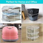 Large Heavy Duty Latex Rubber Bands 12 Inches Trash Can Bands Strong Elastic Bands for Office Supply, File Folders, Cat Litter Box, 60 Pack (White)