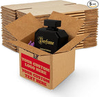 MT Products Custom Printed Kraft Cardboard Shipping Boxes 6" x 6" x 6" - Personalized Mailing Boxes and for Gifting