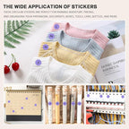 PARLAIM 1/2 Inch Round Adhesive Color-Code Dot Stickers,500 Stickers Inventory Dots Label in Dispenser Box,Lavender Circle Coding Labels for Office Home (Lavender)