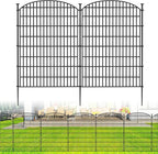 10 Panels No Dig Decorative Garden Fence - 40 in (H) x 23.6 ft (L), Dog Fence Outdoor for Yard，Rustproof Metal Animal Barrier Ground Stakes Fencing for Garden, Patio, Flower Bed