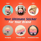 100 Custom Vinyl Stickers - Upload Your own Image, Text, Design, Logo - Personalized Logo Labels for Handmade, Packaging, Bottle, Jars, Candle, Brand Stickers (Mountain, 5x5)