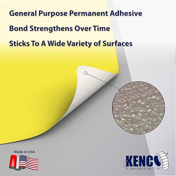 4" X 6" Direct Thermal Perforated Stickers Labels for Shipping Labels, Inventory, and Color Coding - Compatible with Zebra, Rollo, Godex and More (Yellow, 12 Rolls)
