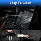 Hutisya-Floor Mats & Cargo Liner Set Fit for Volkswagen Jetta 2019-2025 All Weather Protection Anti-Slip & Durable TPE Full Set Liners Automotive Accessories-Black