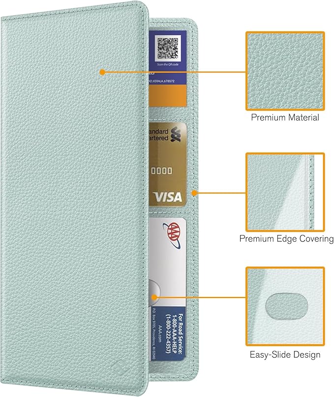 FINPAC Car Registration and Insurance Card Holder, Vehicle Glove Box Card Organizer Wallet Automobile Accessories for License