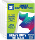 Samsill Heavy Duty Sheet Protectors for 3 Ring Binders, 8.5 x 11 Clear Page Protectors, Plastic Sleeves & Report Covers, Acid Free Archival Safe Document Protectors