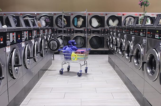Charcoal Grey with Double Pole Rack, 2.5-Bu (Red or Blue Trim) (Chacoal Grey and Blue)