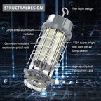 250W LED Temporary Work Light 37,500 Lumen Construction Lights 5000K LED Work Light with Stainless Steel Shield and Hook for Indoor Outdoor Job Site Lighting