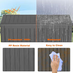 180 Gallon Resin Deck Box, Lockable Patio Outdoor Storage Box for Furniture, Garden Tools and Tools Storage, Waterproof Outside Storage Boxes - Black