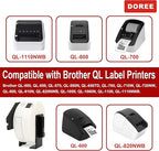 DOREE 10 Rolls DK1201 Die-Cut Standard Address Labels 1.14"x3.5" Black on White, Replacement for Brother DK-1201 29x90mm, Compatible with Brother QL-700/800/810W/820NWB/1100/1110NWB, 400 Labels/Roll