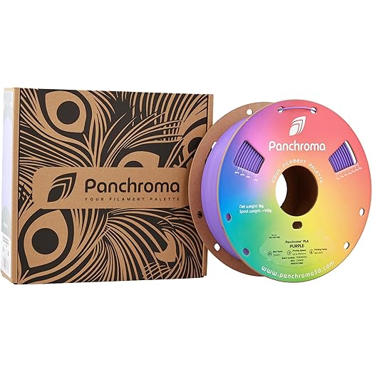 Panchroma PLA Purple 3D Printer Filament, 1.75mm, 1kg Spool, Easy to Print, High Speed Printing, Tangle Free, AMS Compatible, Perfect for Toys, Decor, Miniatures, Models & Cosplay