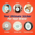 100 Custom Vinyl Stickers - Upload Your own Image, Text, Design, Logo - Personalized Logo Labels for Handmade, Packaging, Bottle, Jars, Candle, Brand Stickers (Mint, 4x4)