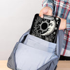 Clipboard with Storage,Heavy Duty Plastic Storage Clipboard with Low Profile Clip,Teacher Must Haves,Office Supplies,Soon Moon Stars Black