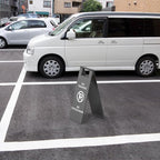 2-Pack No Parking Sign, stainless steel,24 Inch Height, Double Sided A-Shaped Frame No Parking Sign, Folding No Parking Signs for Outside, Lawn, Driveway, Garage, Yard, Fire Lane