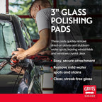 Griot's Garage 3” Glass Polishing Pads, Buffing Discs for Car Windows, Windshields, Shower Doors, and More, 10665, Set of 3