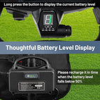 Tangkula Electric Golf Push Cart, Foldable 3 Wheels Golf Cart with Adjustable Handle & 9 Speed Settings, 18 Hole Battery, Umbrella Holder, Drink Holder, Scorecard Holder, Cooler Bag & USB Port, Black