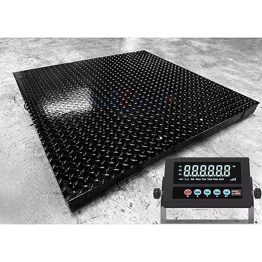 Liberty SL-7517-4x4 Industrial Floor Scale - Advanced Weighing Solution with Data Transfer, Alarm & Animal Weighing Features (1000 lb x .2 lb)