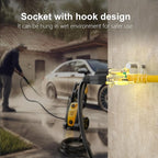 HUANCHAIN 12/3 Gauge Heavy Duty Outdoor Extension Cord 6 ft 2 Pack Waterproof with Lighted end, Flexible Cold-Resistant 3 Prong Electric Cord Outside, 15Amp 1875W 12AWG, Yellow, ETL