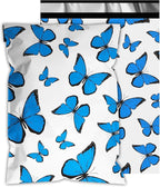 Cute Poly Mailers 6x9 Inch 100 Pcs - Butterfly Printed Shipping Bags for Clothing - Waterproof and Tear Resistant Mailing Envelopes - Self-Sealing Packaging Bags for Small Business