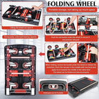 Collapsible Hand Truck w/Foldable Basket & Brake Wheel, Retractable Platform & Handle Heavy Duty 500lbs Capacity, Sponge Grip,Convertible Folding Dolly Cart for Luggage,Travel,Delivery & Storage