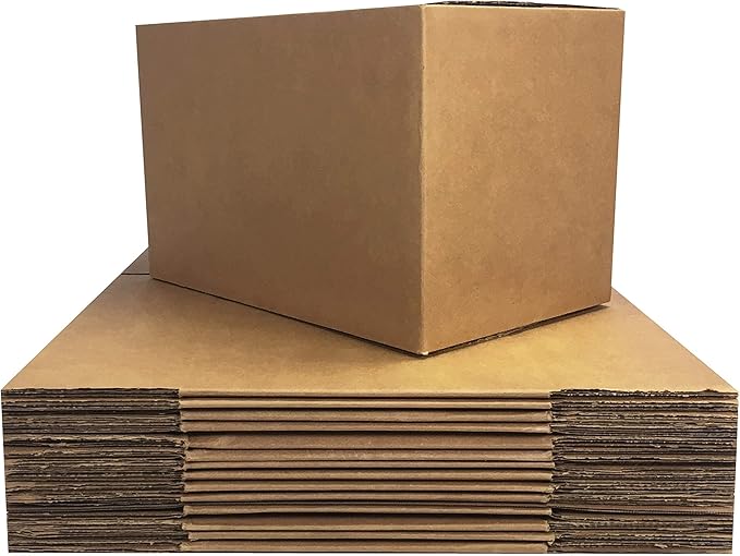 Amazon Basics Cardboard Moving Boxes, 15 Pack, Small, Brown, 16" x 10" x 10"