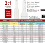Chanzon 3:1 Ratio 1-1/2" (39mm) Heat Shrink Tubing - Marine Grade Waterproof Adhesive Lined - 4Ft Roll (1.22M Total Length) White Polyolefin Sleeving Wrap Shrinking 3 to 1 Ratio 1pcs