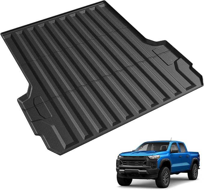 Truck Bed Mat 5FT for Chevy Colorado/GMC Canyon 2026 2025 2024 2023, All Weather TPE Heavy Duty Truck Mat Rear Bed Liner Cargo Mat for 2026 2025 Chevrolet Colorado Accessories