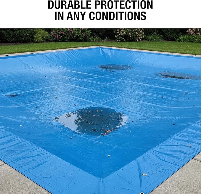 10x18 Blue Waterproof Tarp – Heavy Duty 5 MIL Thick Outdoor Tarpaulin Cover - Multi Purpose Protection for Camping, Tent, Roof, Patio, Pool, Floor, Furniture, Boat, Truck Beds, Pack of 2