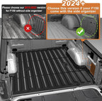 TripleAliners Truck Bed Mat Compatible with 2024-2026 Ford F150 & Lightning Accessories 5.5FT Vehicle Flush Bed Box All Weather Protection TPE Heavy Duty Pickup Cargo Mat