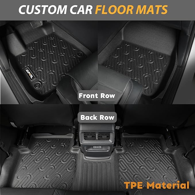 AIPOIL® Floor Mats & Cargo Liner Set for 2023-2025 Kia NIRO & Kia NIRO Hybrid (Not for NIRO EV & NIRO PHEV) All Weather Protection TPE Anti-Slip Automotive Full Set Accessories - Black